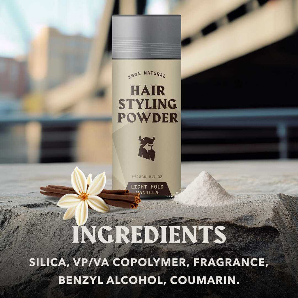 Haarstyling-Puder für Herren – Leichter Halt – Vanille