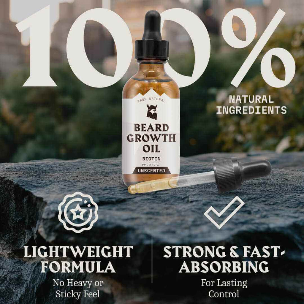 Bartwuchsöl Biotin für Herren – Ohne Duftstoffe