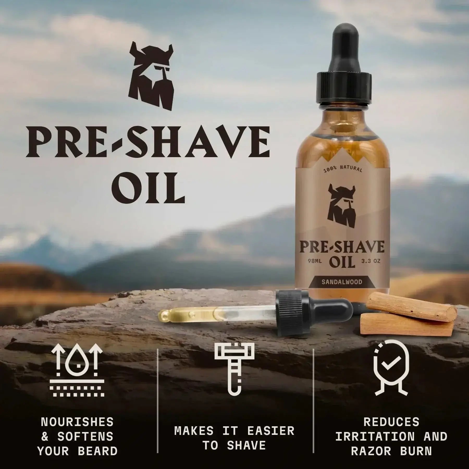 Pre-Shave-Öl für Herren – Sandelholz