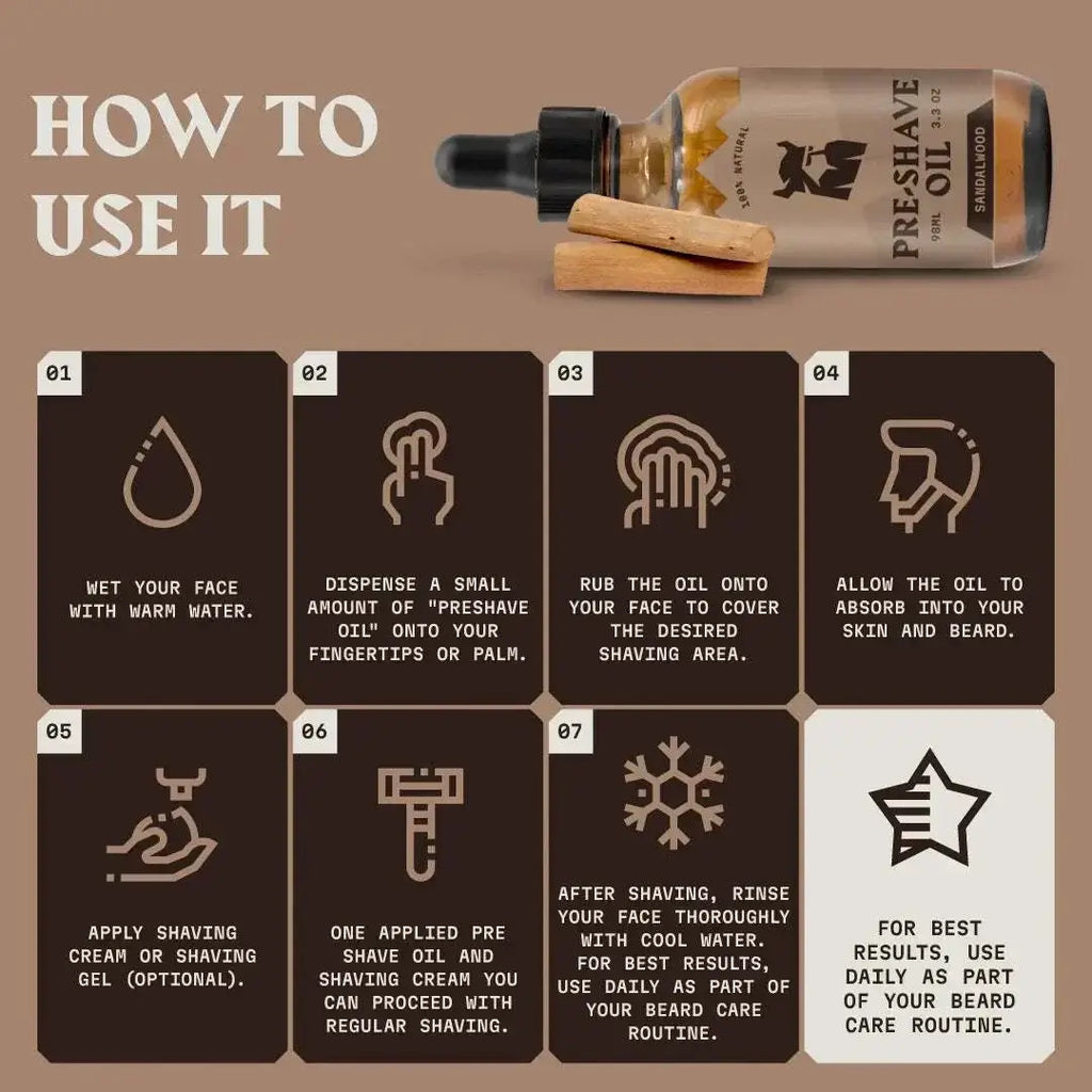 Pre-Shave-Öl für Herren – Sandelholz