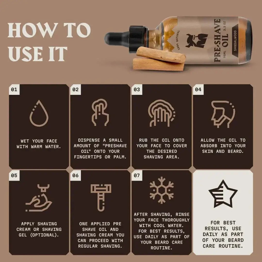 Pre-Shave-Öl für Herren – Sandelholz
